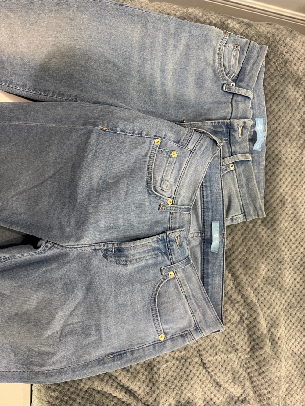 7 For All Mankind Light Blue Skinny Jeans 2pair size 26